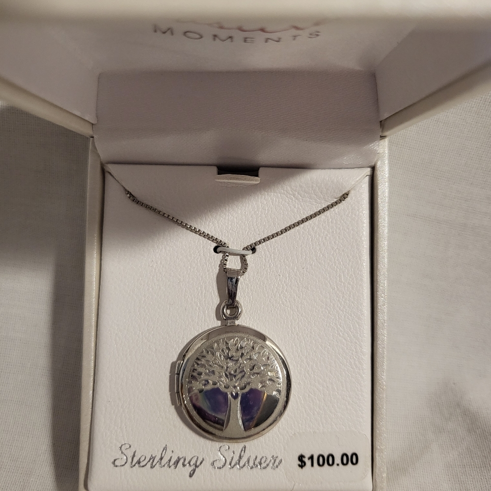 Sterling silver tree of life locket